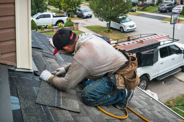 Professional Roofing technician working in Port Royal, PA